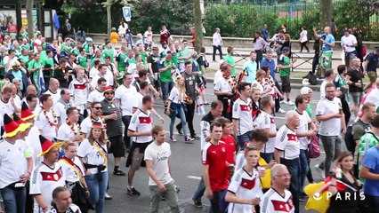 Fan Walk supporters allemands et nord-irlandais