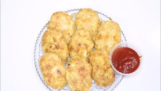 Crispy Chinese Cutlets - Chinese Kabab Recipe - Delicious Chicken Cheese Kabab