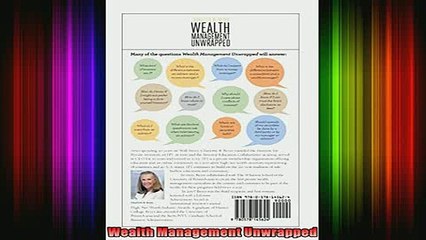 READ book  Wealth Management Unwrapped Full EBook