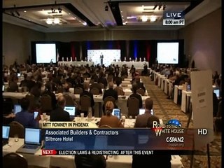 Mitt Romney speaks at Associated Builders & Contractors annual BizCon - Feb 23, 2012