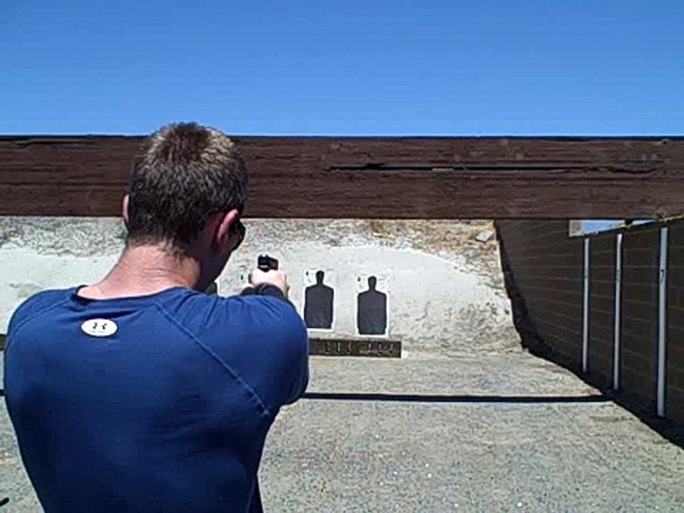 08 15 10 105pm Ryan shooting Glock 23  40 cal at 15 yds