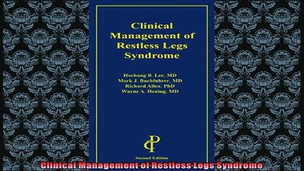 EBOOK ONLINE  Clinical Management of Restless Legs Syndrome  FREE BOOOK ONLINE