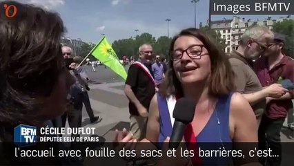 Tải video: Manif à Bastille : écoeurée, Cécile Duflot accuse l'exécutif d'avoir « disjoncté »