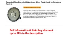 Recycled Bike Recycled Bike Chain Silver Desk Clock by Resource Revival -