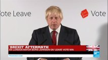Brexit aftermath: Ex-London Mayor Boris Johnson on 'leave' vote win