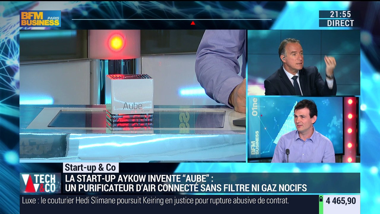 Start-up & Co: Aykow invente "Aube", un purificateur d'air connecté et sans  filtre - 23/06 - Vidéo Dailymotion