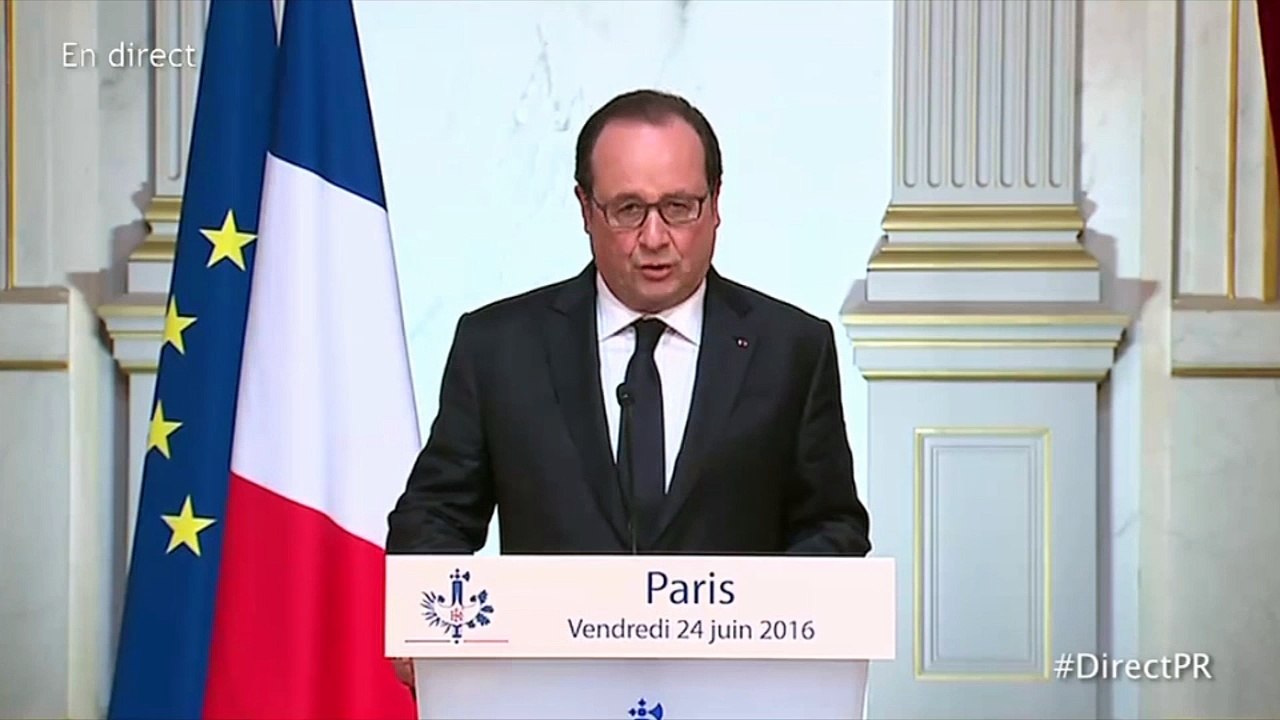 Brexit: pour Hollande, "le vote des Britanniques met l'Europe à l'épreuve"