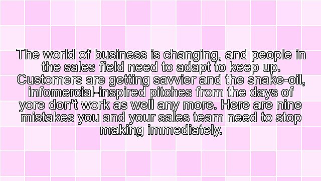 The Top 9 Sales Mistakes You Need to Stop Making