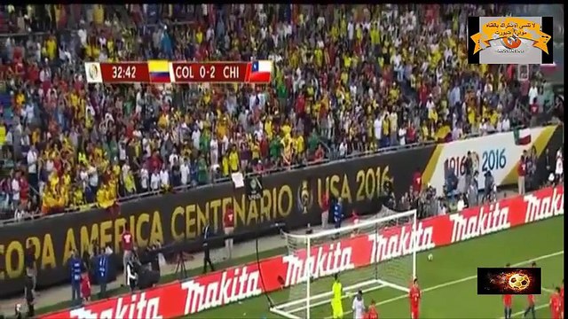 ملخص مباراة تشيلى وكلومبيا 2-0 بطولة كوبا أمريكا 2016