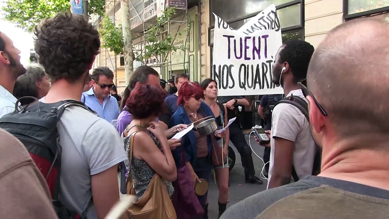 Rassemblement devant la Soleam contre la réhabilitation de la Plaine