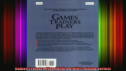 READ book  Games Trainers Play McGrawHill Training Series Full Ebook Online Free