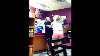Manager At Dunkin Donuts Battles It Out With Customer!