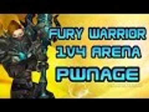 Evylyn - 6.1.2 Fury Warrior 1v4 arena pwnage (stream highlight) wow wod level 100 warrior pvp