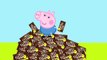 Peppa Pig A lot of candies George Eating M&M 3 Finger Family Nursery Rhymes Lyrics