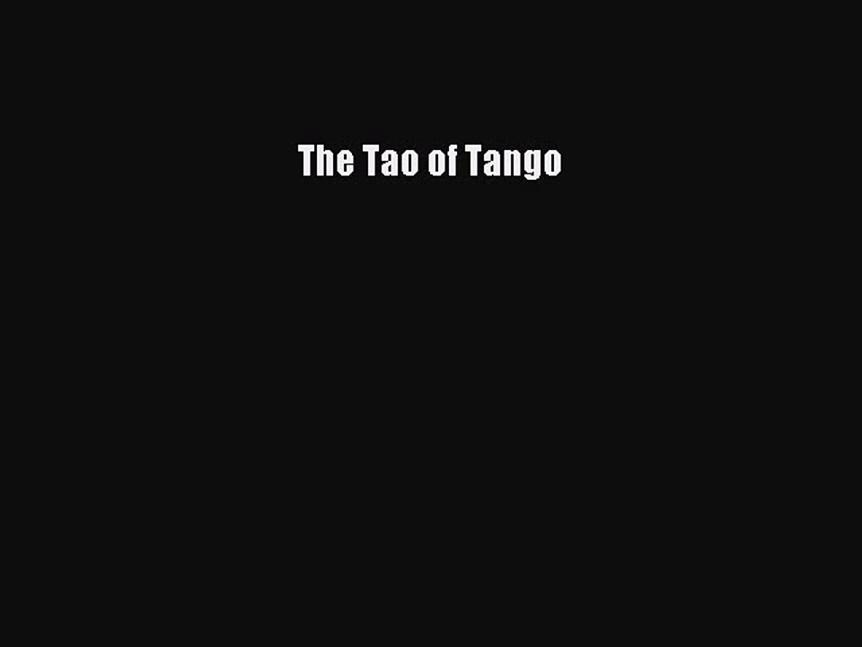 [PDF] The Tao of Tango Free Books