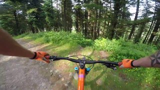 Rocky downhill section with no cornering abilities