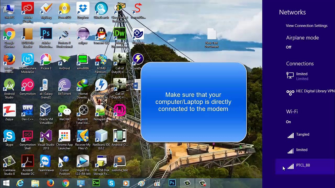 How to use PTCL DSL Modem as a wifi access point