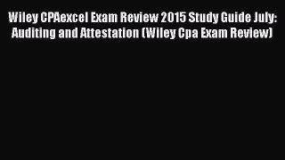 [PDF] Wiley CPAexcel Exam Review 2015 Study Guide July: Auditing and Attestation (Wiley Cpa