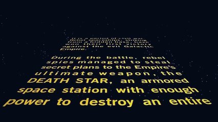 Star Wars A New Hope Opening Crawl
