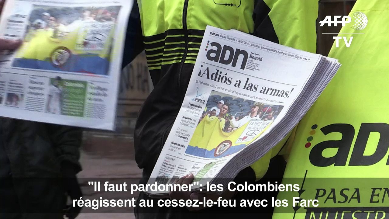 "Il faut pardonner": les Colombiens réagissent au cessez-le-feu