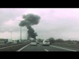 لحظة وقوع انفجار هائل في بلجيكا