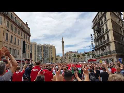 Hungarian Fans Chant Support for Poland in Marseille