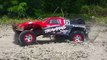 Rc truck traxxas slash and traxxas gravedigger mud action