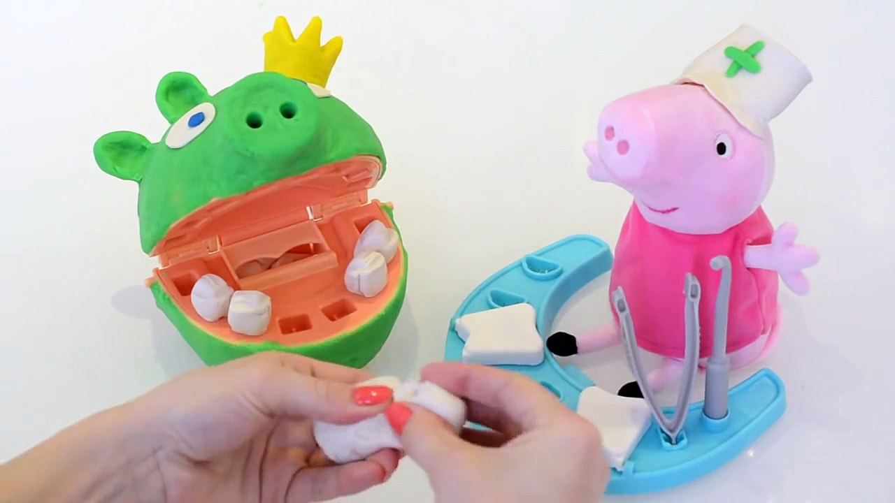 Плей до доктор зубастик, Peppa pig лечит зубы, Плей до обзор на русском.mp4