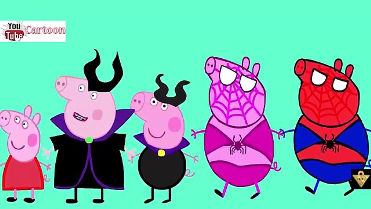 Peppa Pig Crying kidneping SpiderMan vs Maleficent Finger Family Nursery Rhymes new episode Parody