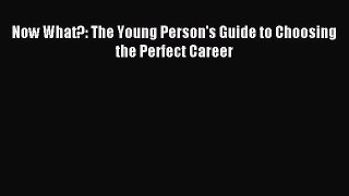 Read Now What?: The Young Person's Guide to Choosing the Perfect Career E-Book Free