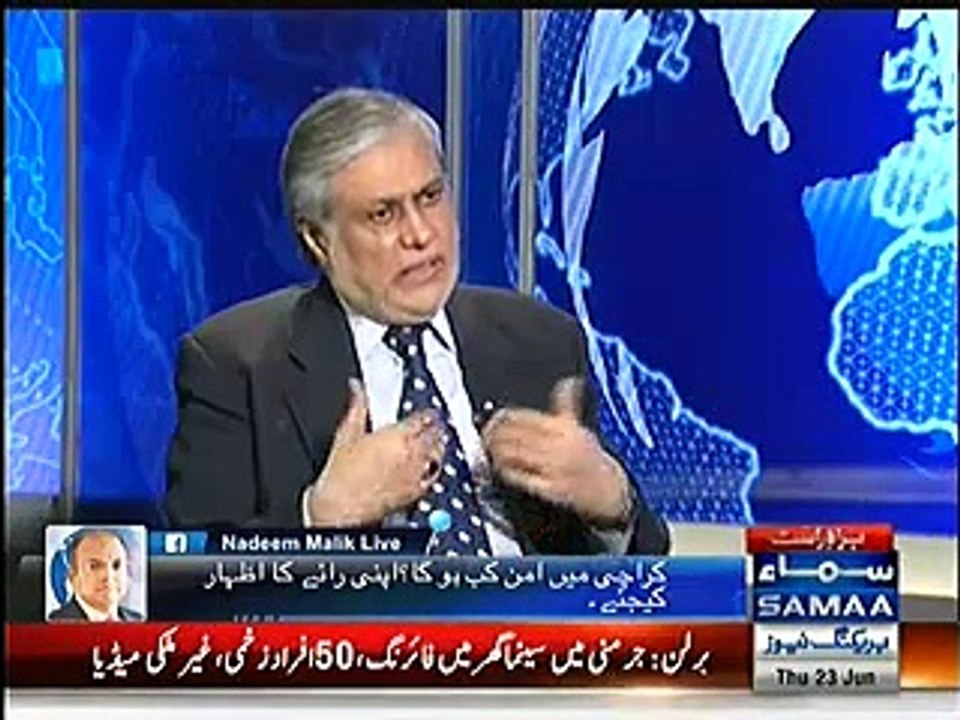 Aap Army Chief k samny sar jukha kar kyun bethay thay- Nadeem Malik to Ishaq Dar