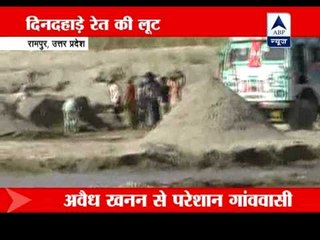 ABP News camera exposes illegal mining of sand in Rampur