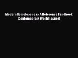 [Read] Modern Homelessness: A Reference Handbook (Contemporary World Issues) E-Book Free