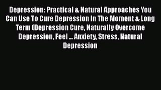 Read Books Depression: Practical & Natural Approaches You Can Use To Cure Depression In The