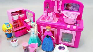 Frozen Elsa Fridge Oven Stove pans Cooking Kitchen Toys