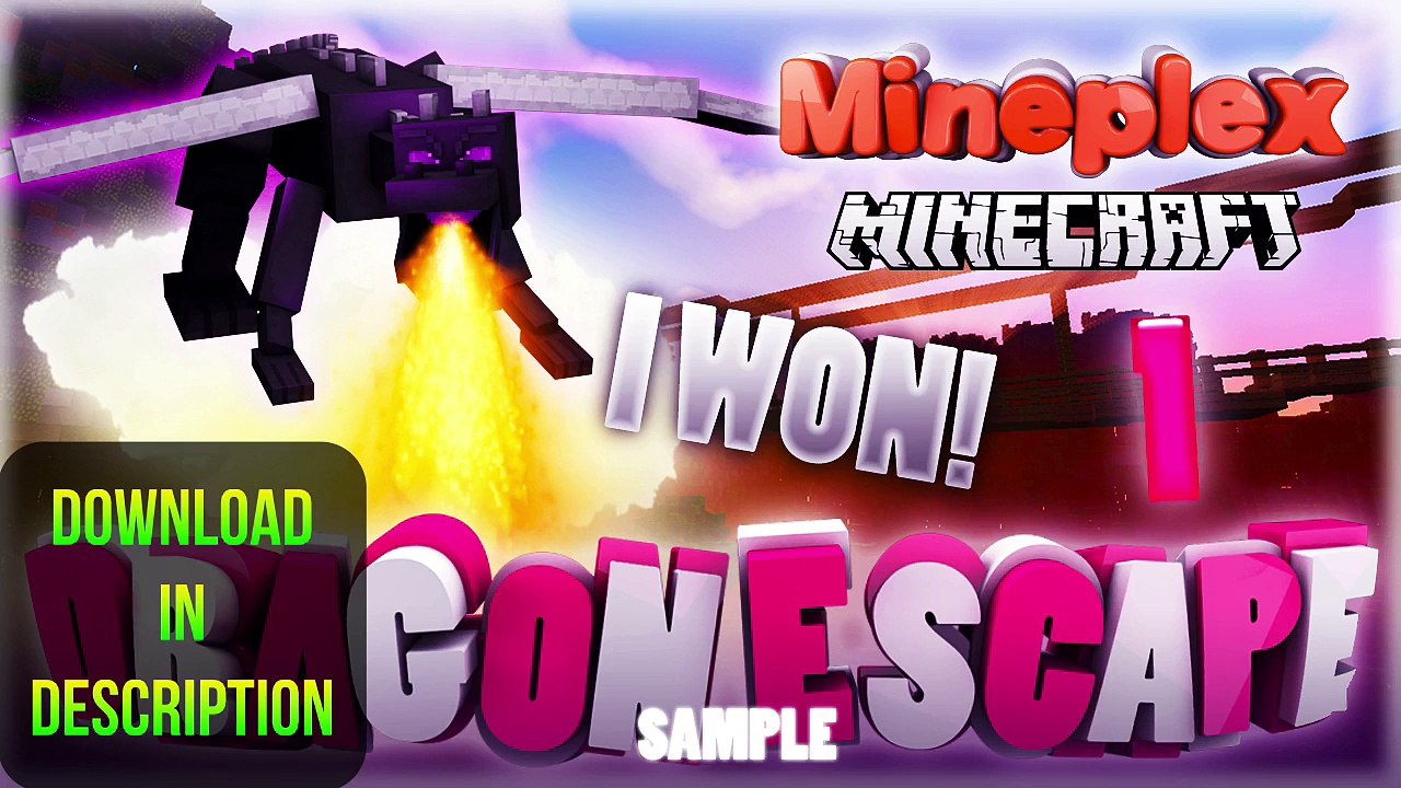 MINECRAFT DRAGON ESCAPE THUMBNAIL TEMPLATE | SHOCK