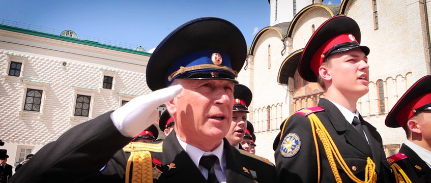 Директор Первого Московского кадетского корпуса благодарит Кинокомпанию Союз Маринс Групп
