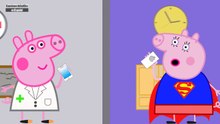 Cinco Monitos Saltando En La Cama En Español | Cinco Peppa Pig Se Disfraza de Superman