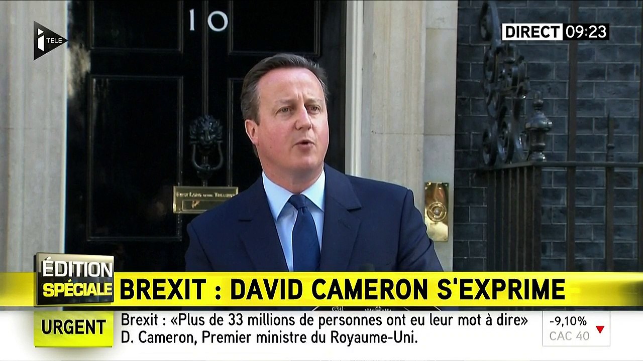 Brexit : David Cameron va démissionner