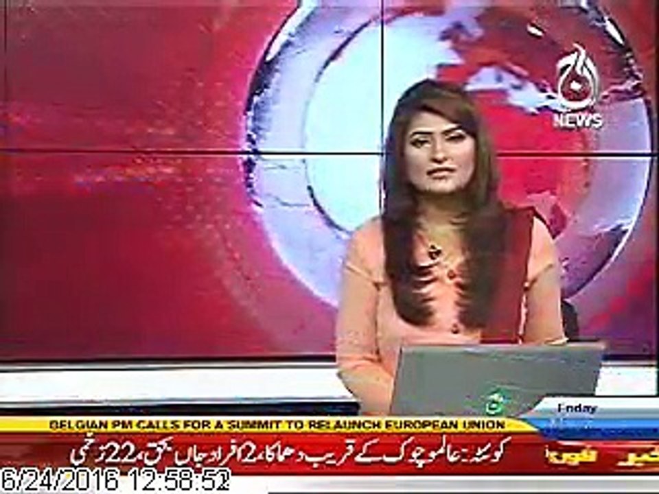 Breaking Date: 24-06-2016Breaking is :: Quetta :: Almo Chowk K Qareeb Dhamaka 2 Afrad Jan Bahaq 22 Afrad Zakhmi (Reported By Bureau Chief Quetta Mujeeb Ahmed )