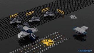 Lego Helicarrier Fighters Build Video (Kit 76042)