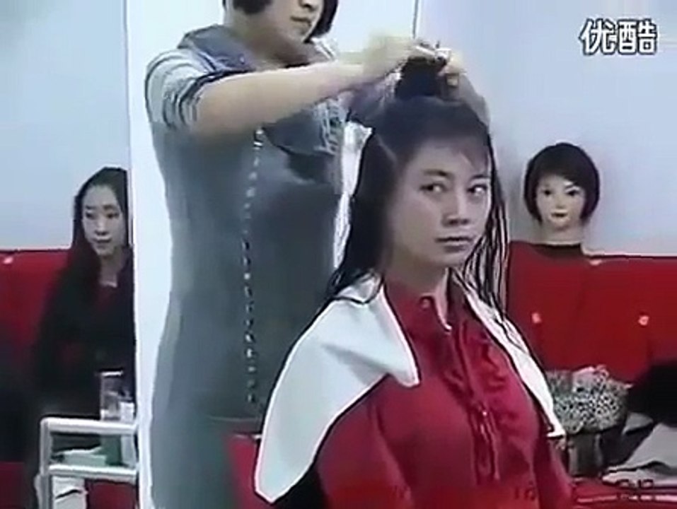 Chinese Women Headshave with razor in Barbershop - video Dailymotion