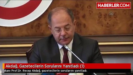 Akdağ, Gazetecilerin Sorularını Yanıtladı (1)