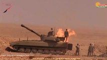 Сирия, сражение Сирийской армии с боевиками банд ДАИШ на перекрёстке Ракка-Табка
