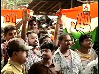 Congress supporters celebrates victory in Coopers camp municipal poll