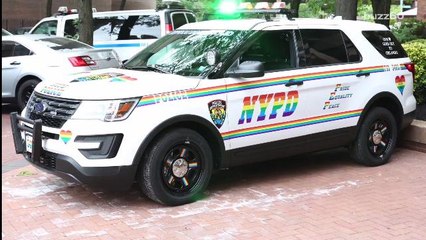 NYPD Drives The Rainbow In Honor Of Gay Pride