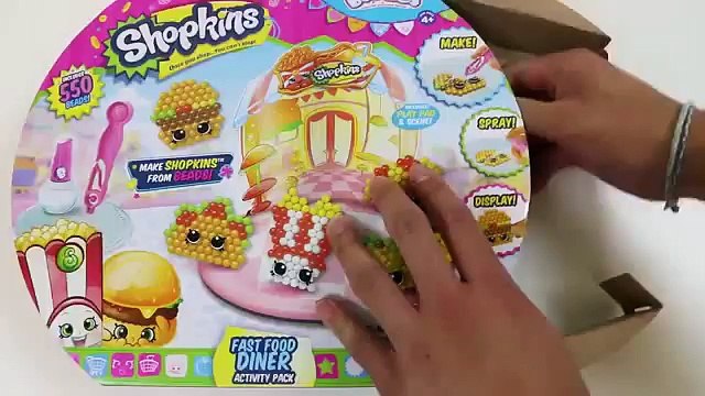 Shopkins fast food beados set!! Make your own coloured beados shopkins!!