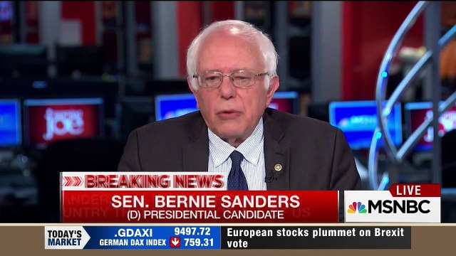Bernie Sanders Snaps at Morning Joe Bro For Comparing Him to Donald Trump