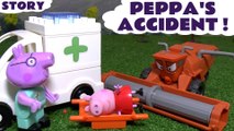 PEPPA'S ACCIDENT --- Join Peppa Pig and Frank from Disney Cars as Peppa has an Accident, Featuring Thomas and Friends, an Ambulance, Play Doh, Shopkins, Lalaloopsey and many more family fun toys
