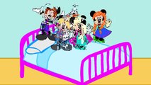 Five little monkeys jumping on bed Mickey Mouse FROZEN Peppa Pig Parody